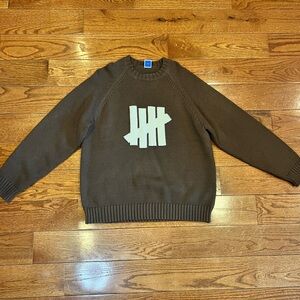 UNDFTD Brown Knit Sweater Size Large Undefeated